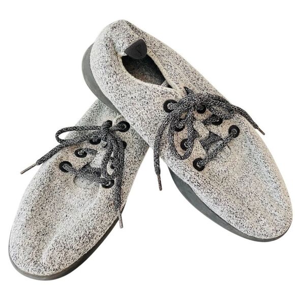 ALLBIRDS WOOL RUNNERS HEATHER GREY ATLAS UPPER BLACK SOLE MENS 11 - Picture 2 of 9